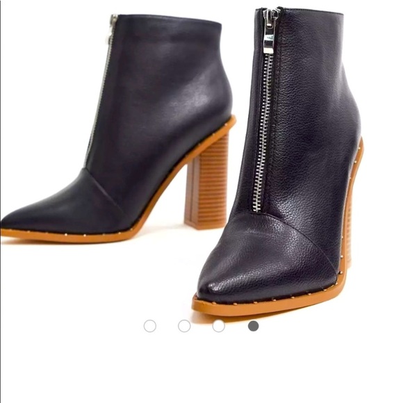 New High Block Heeled Ankle Boots Sz. 6 - Picture 3 of 9